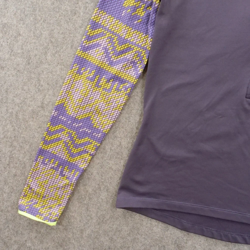Nike Pro Sweatshirt Womens Medium Purple 1/2 Zip Fleece Mock Neck Active Gym